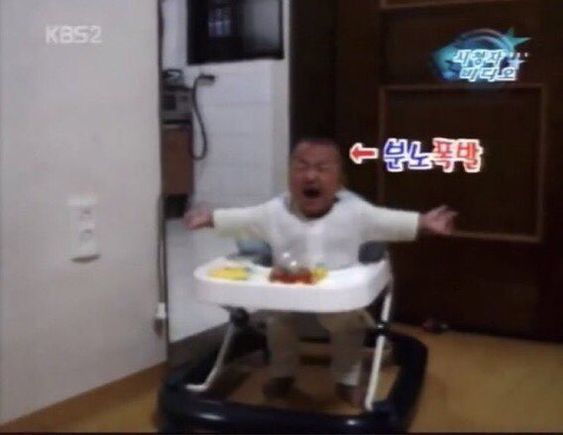 분노폭발 분노 폭발 빡침 아기 보행기 울음