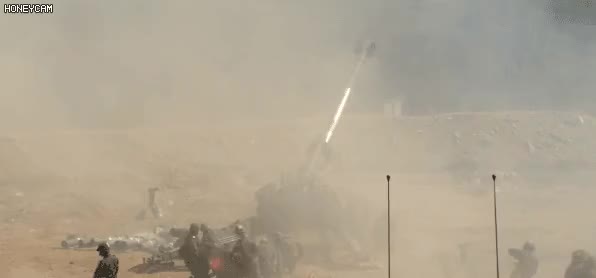 155mm 견인포 사격 짤