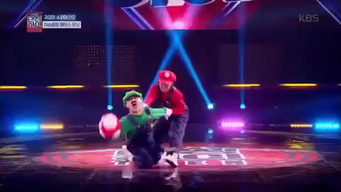 댄싱하이 NCT 지성 슈퍼마리오 루이지 코스프레 댄스 유쾌 귀여운