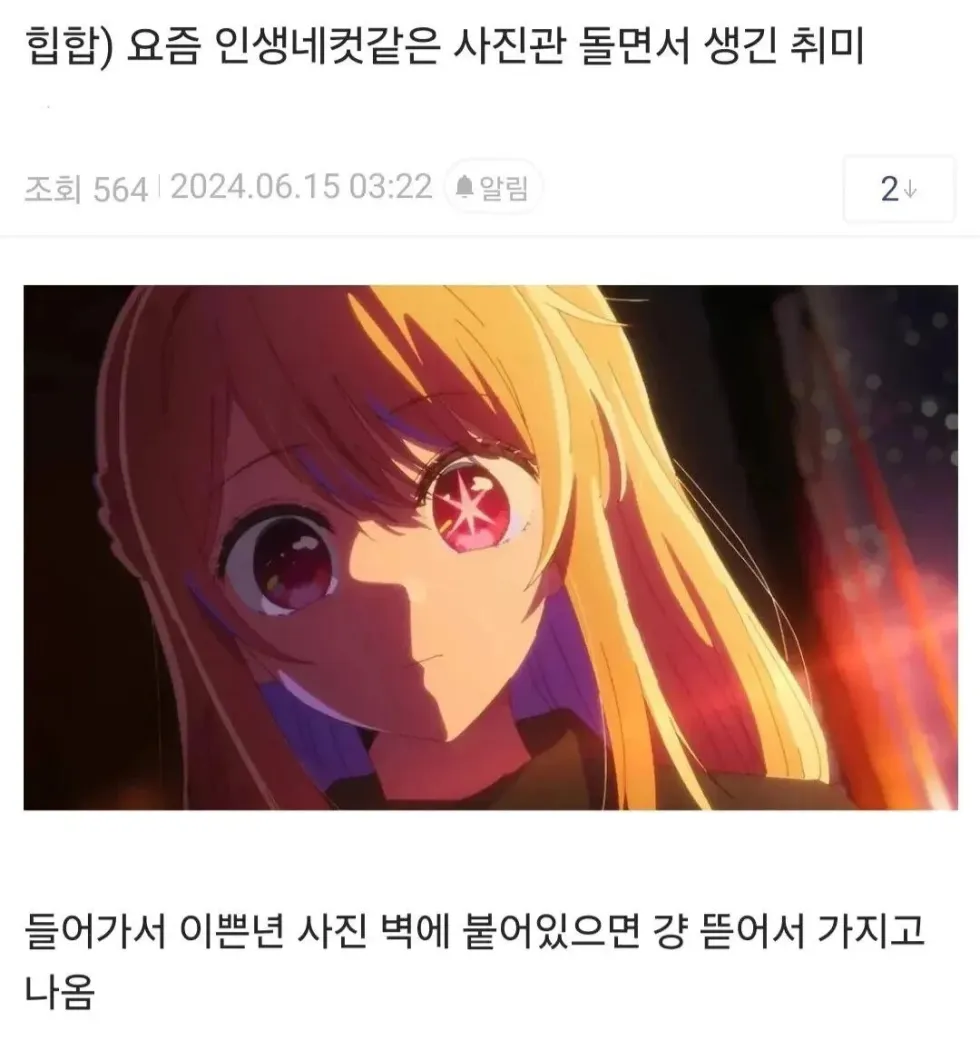 인생네컷 사진 긴빠이 선언