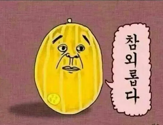 참외롭다 참외 과일 모테솔로 외롭다