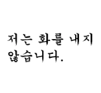 화안냄 저는 화를 내지 않습니다 분노 참을인 정색 극대노 평온