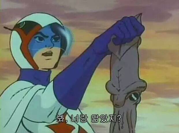오징어 독수리 오형제 못생긴 봐 너랑 닮았지?