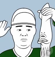 오징어 닮은꼴 당황 충격 거울 모습 유머