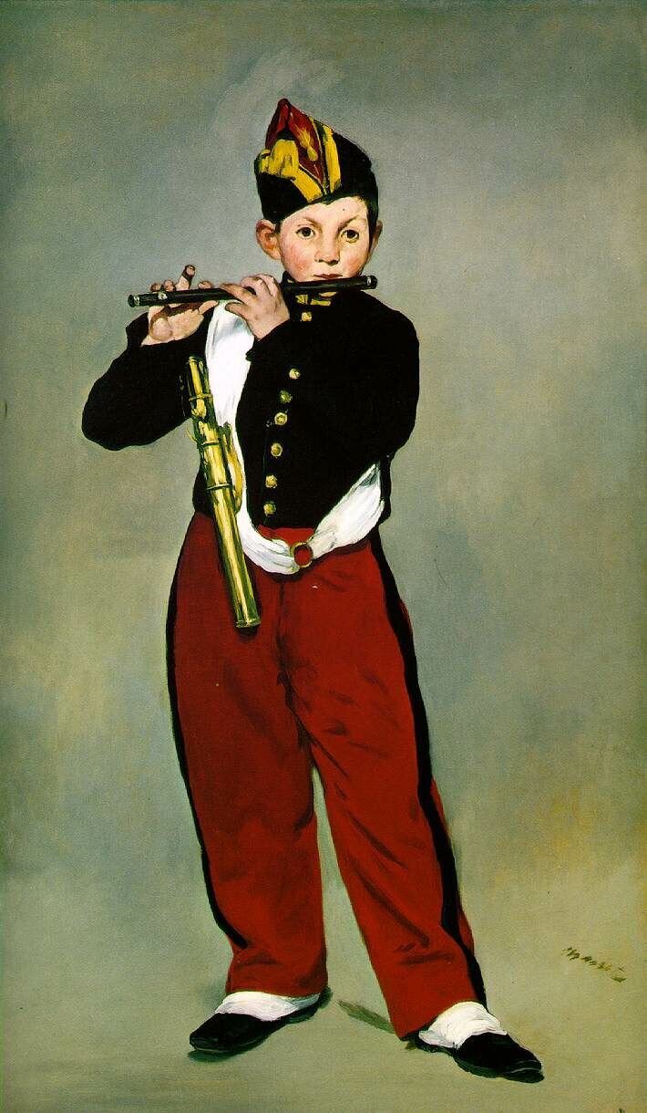피리 부는 소년 명화 예술작품 그림 예술가 화가