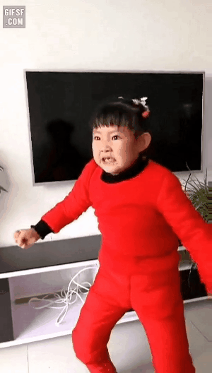 분노짤 분노 극대노 빡침 화남 짜증 아이 꼬마 빨간옷 소리지름 샤우팅