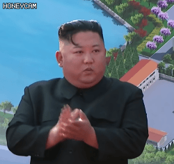 K-박수 김정은 박수 영혼없는 무표정 짝짝짝 북한 축하 리액션 움짤