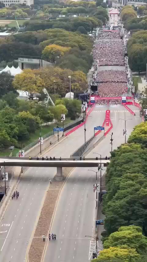 2024 시카고 마라톤 출발 장면