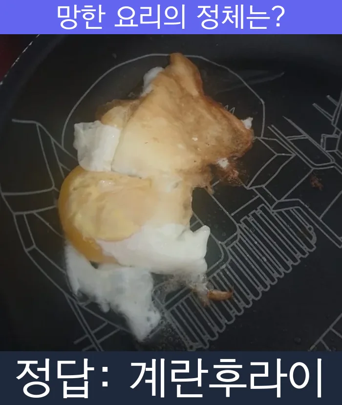 계란후라이 달걀후라이 망한요리 망한음식 실패요리 음식 요리