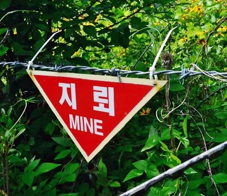 지뢰 경고문 들어가지마시오 그만 정지 폭탄 폭발 대인지뢰 mine