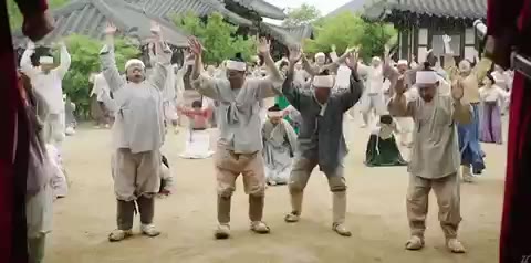 기우제 성공 간절함 기도 소원 성취 사극 환호 기쁨
