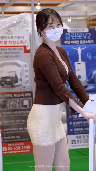 자게이 박람회 안내원 박지희 마스크 눈웃음 몸매 베이글 여신 미녀