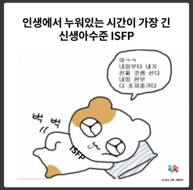 ISFP MBTI 성격 유형 취향 mbti짤 mbti짤방 mbti타입