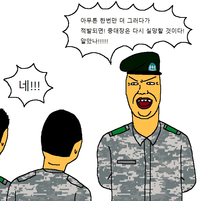 중대장 실망