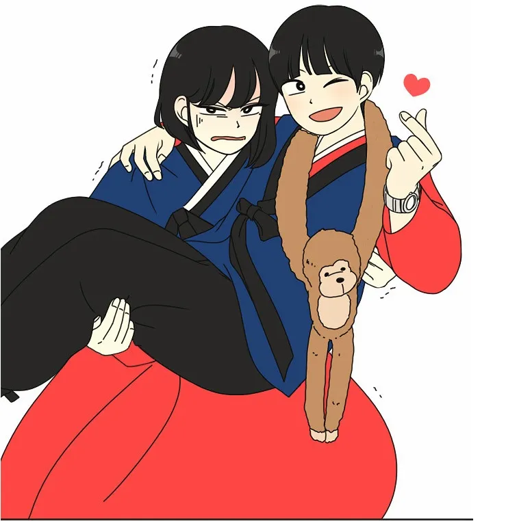한복 손가락 연애혁명 웹툰