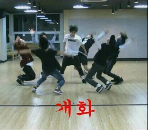 개화 활짝 세븐틴 웃긴 광기 아이돌 연습실 역동적