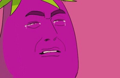가지 흑 눈물 슬픔 억울 비참 우는짤 캐릭터 보라색 절망