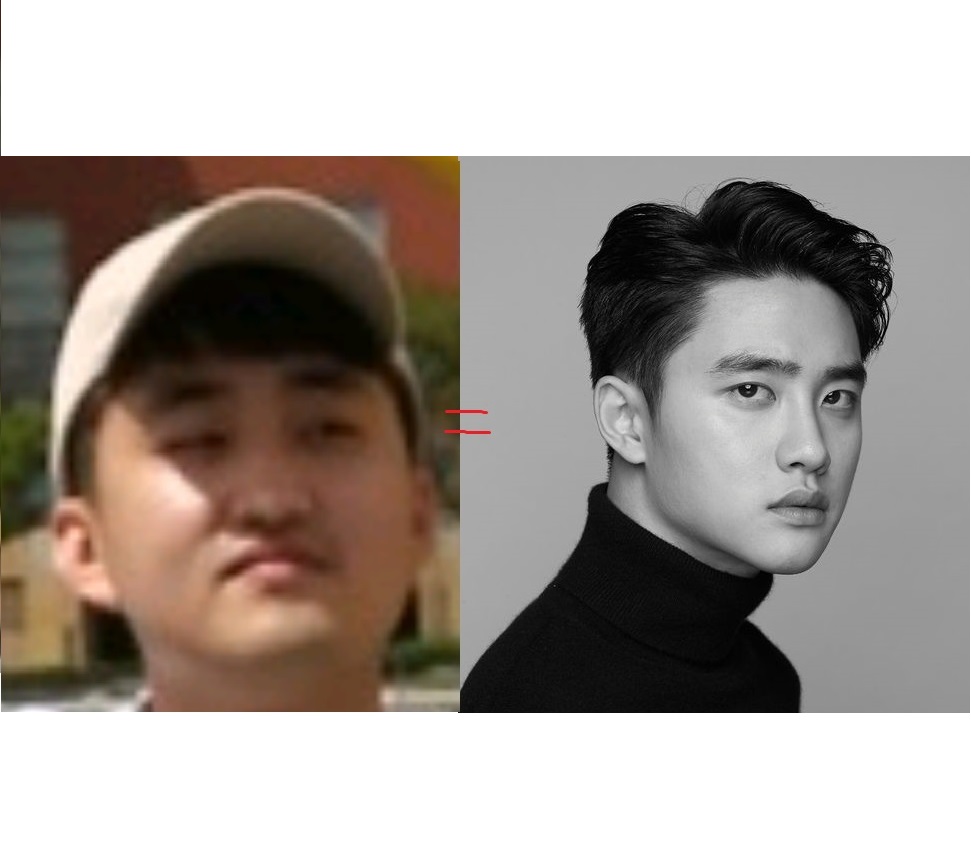 도경수 디오 닮은꼴 비교 일반인 웃긴짤 당황 억지 엑소