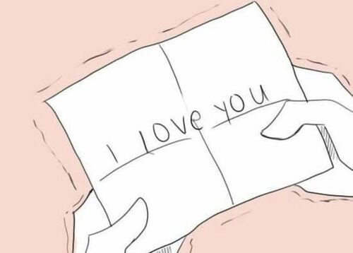 고백 사랑 사랑해 부들부들 쪽지 love you 마음