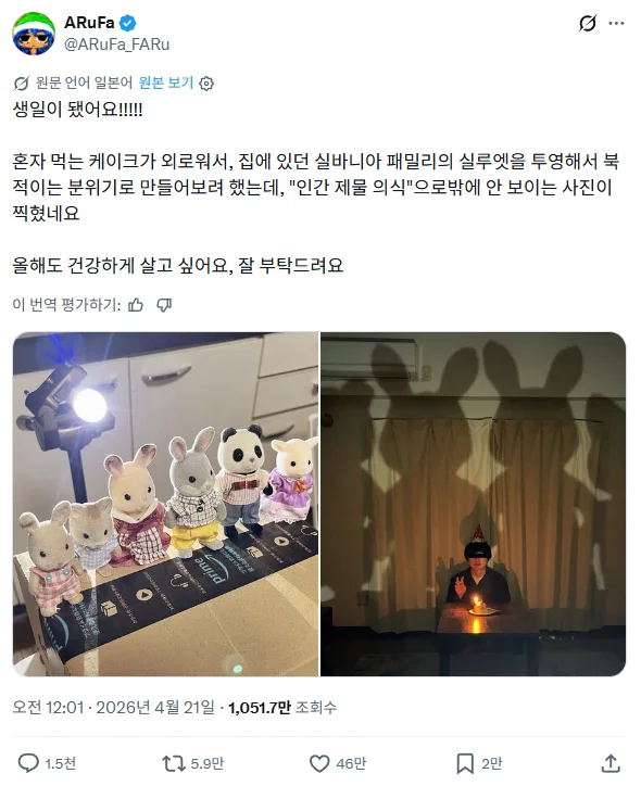 피규어 그림자(실루엣) 인증샷 (X 밈)