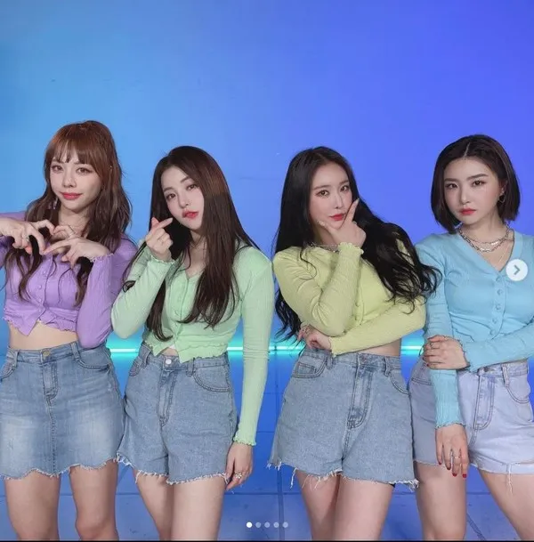 쁘걸 브레이브걸스 민영 유정 은지 유나 걸그룹 아이돌 상큼 단체사진