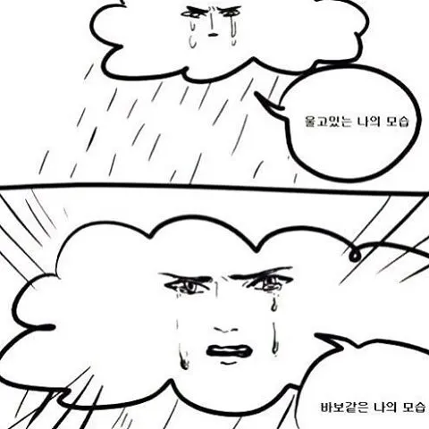 나의모습 구름 태양이싫어