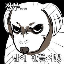 맘에안들어 전부 맘에 안들어 역대급 영지 설계사 포동이 강아지 분노 짜증 불만 정색 웹툰짤