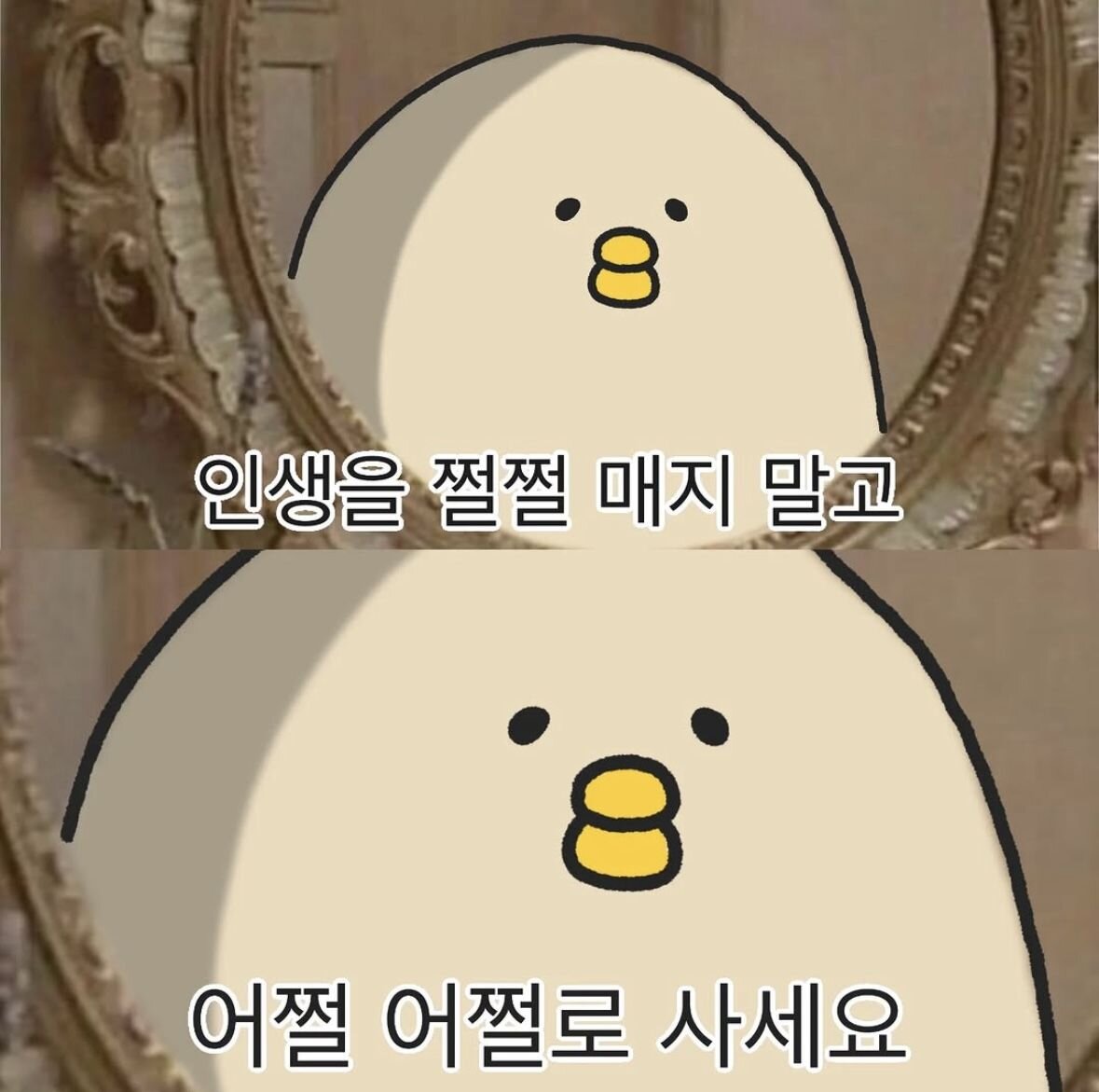 인생을 쩔쩔 매지 말고 어쩔 어쩔로 사세요
