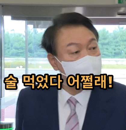 술먹었다 윤석열 술 먹었다 어쩔래 음주 당당 적반하장 취함 정치인 짤