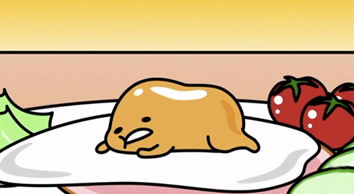 피곤 계란 EGG 에그 캐릭터 움짤 심심 심심해 귀찮 귀차니즘 빈둥