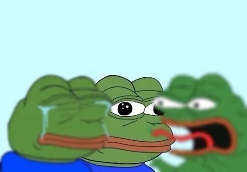 ㅍㅍ 페페 슬픈개구리 절규 눈물 멍함 멘붕 혼란 자아분열
