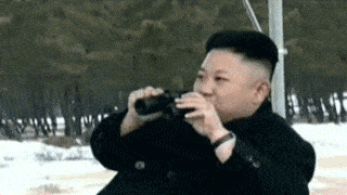 아놔씨 낚시 핑크 아저씨 김정은 북한 망원경 깜놀 실망