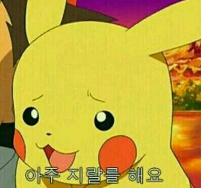 피카츄짤 지랄을해요 뭐래는거야