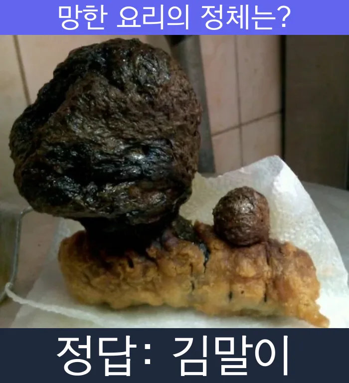 김말이 망한요리 망한음식 실패요리 음식 요리