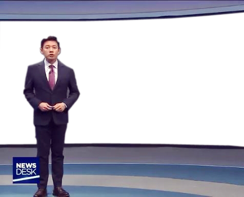 뉴스 데스크 화면 티비