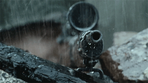 총 조준 커플을 봤을때 안티 쏴버리겠다 소총 겨냥 죽어라 저격 저격수