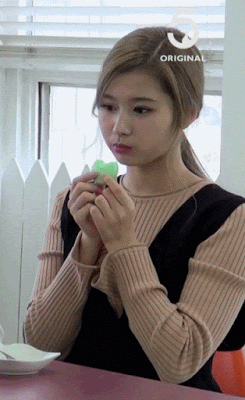 사나 먹방 귀여운 움짤 아이돌 트와이스