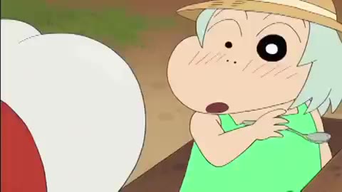 아기 엉덩이 짱구 충격 숟가락 애니