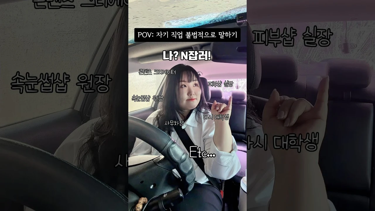 POV 자기 직업 불법적으로 말하기 N잡러편