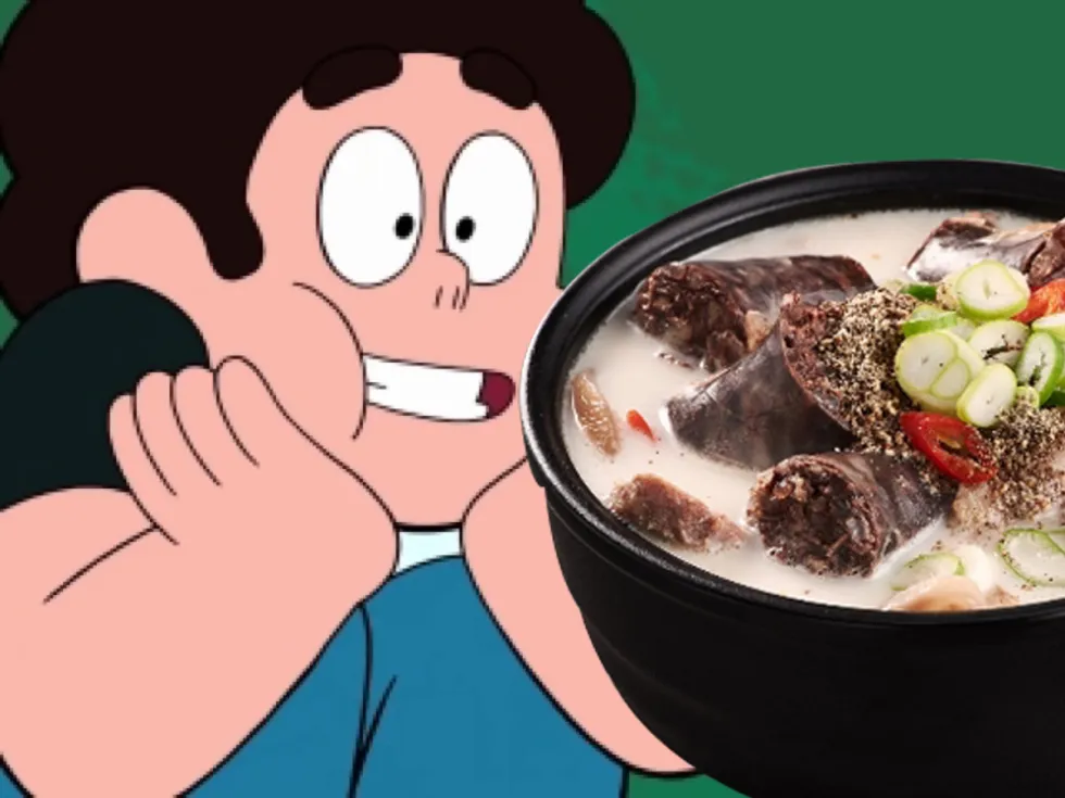 순대국귀신 스티븐 유니버스 순대국 국밥 먹방 감탄 배고픔 광기