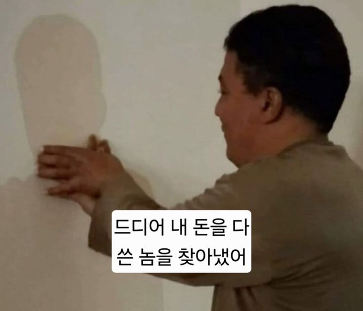 드디어 내 돈을 다 쓴 놈을 찾아냈어
