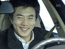 권상우 미소 운전 자동차 천국의계단 행복 웃음 짤