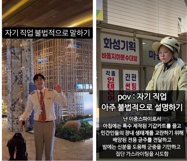 자기 직업 불법적으로 말하기