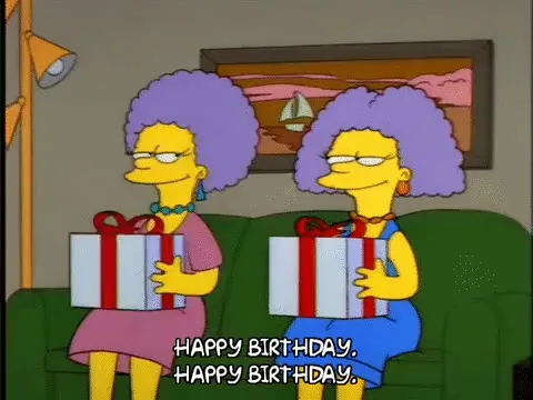 선물교환 호머심슨 Happy birthday