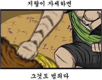 지랄이 자세하면 그것도 범죄다 지랄 닥쳐 만화 조석