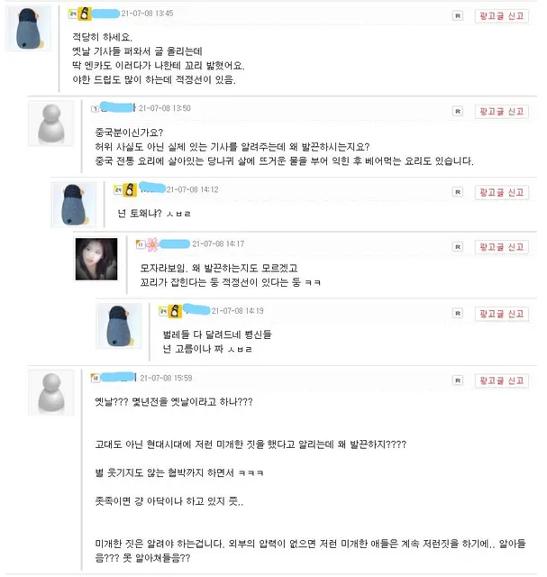 가생이 02 가생이닷컴 커뮤니티 댓글 싸움 키배 토왜 당나귀 분노 일침