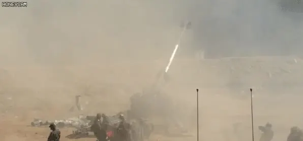 155mm 견인포 사격 짤