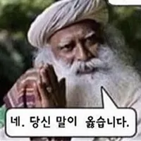네. 당신 말이 옳습니다.