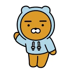 카카오톡 카카오프렌즈 kakao friends 움짤 라이언 인사 손흔드는