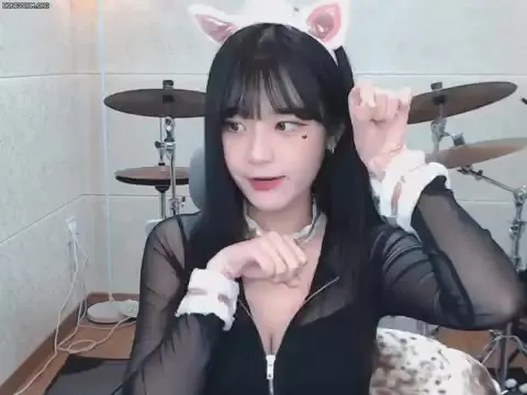 쵸단 BJ 스트리머 고양이귀 애교 귀여움 움짤 리액션